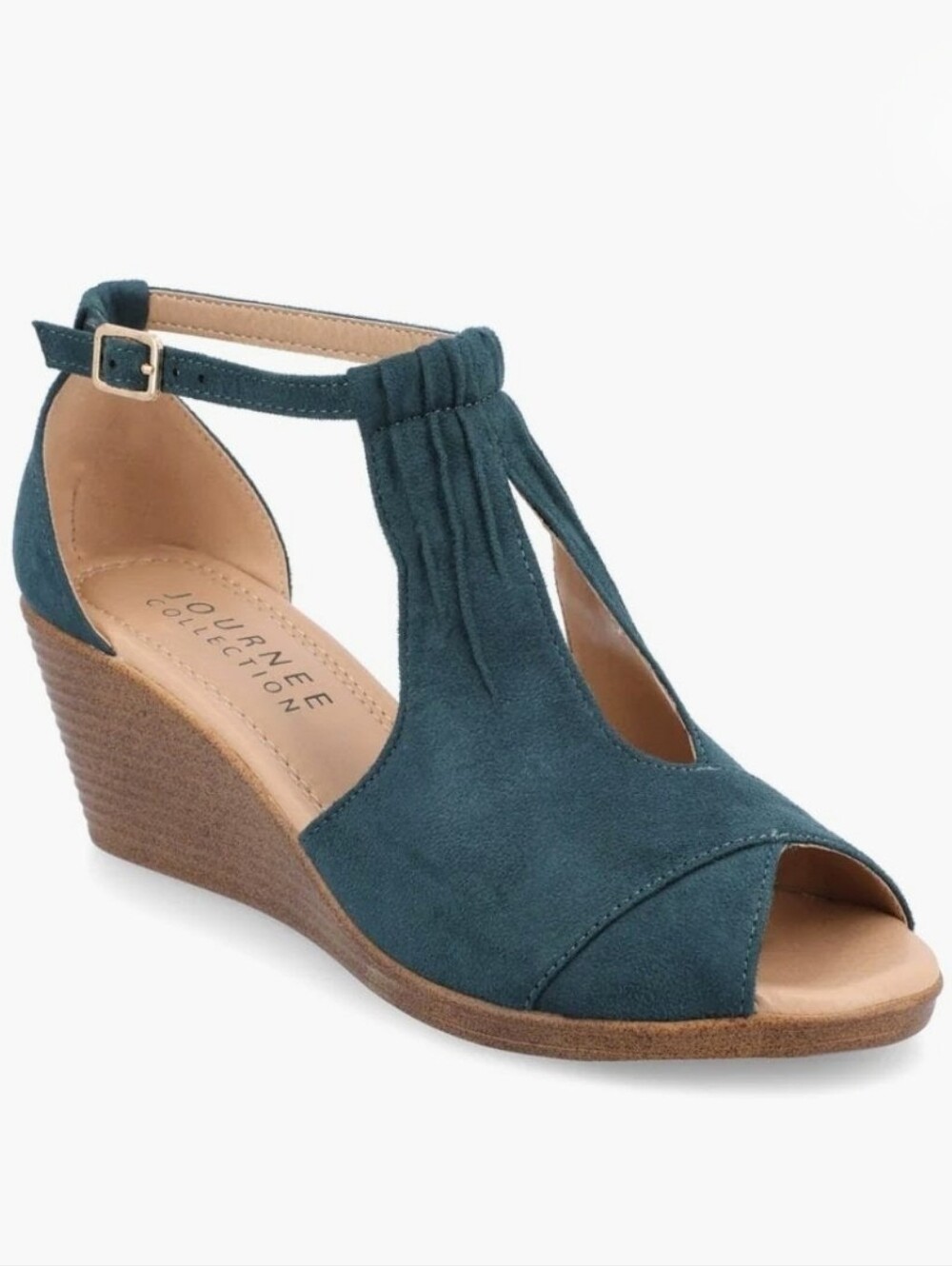 Journee Collection Kedzie Wedge Sandal 7.5 (NEVER WORN)